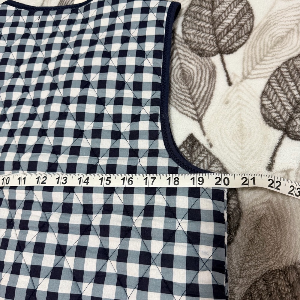 Free People Claudine Quilted Vest Gingham Tie-Front Medium 100% Cotton - Picture 9 of 12